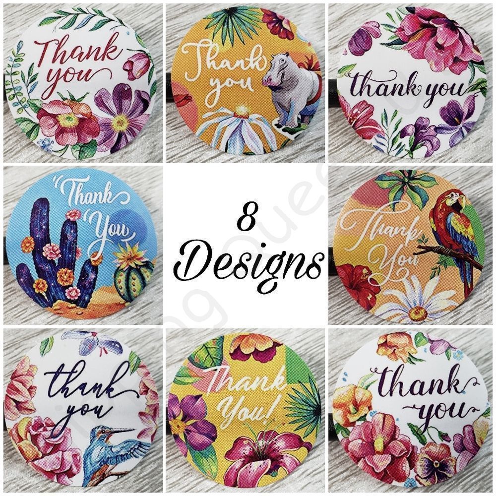 8/$20 100ct Thank You Stickers Round 1" Labels